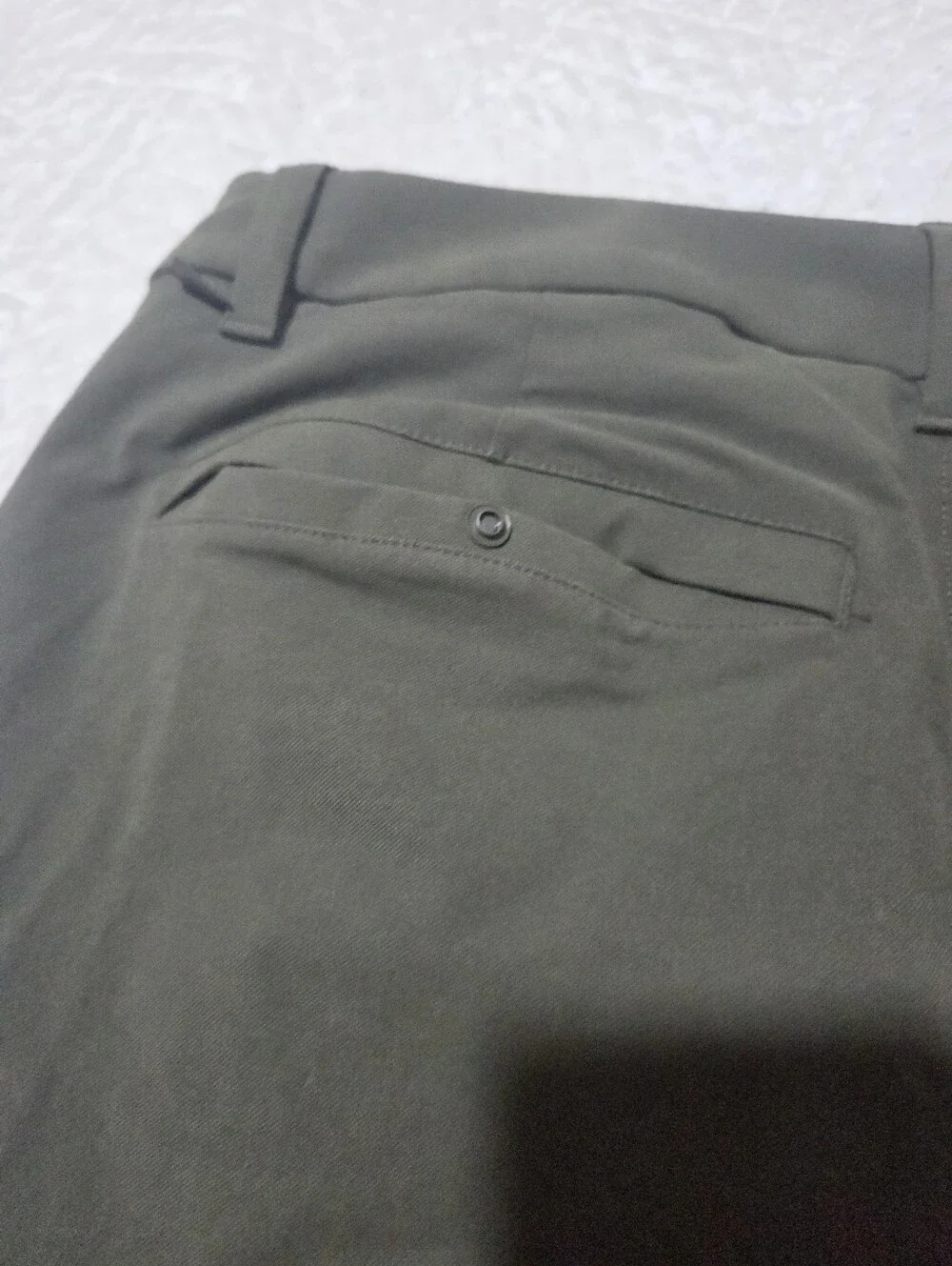 Lululemon ABC Classic Trouser Pant Olive Green Stretch Commuter Golf Workwear 32 - Picture 8 of 9